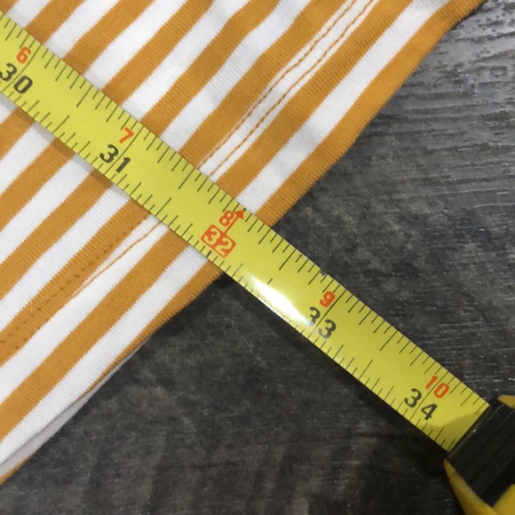 OLD NAVY YELLOW AND WHITE STRIPE JERSEY SWING DRESS SIZE M PETITE - Picture 2 of 5